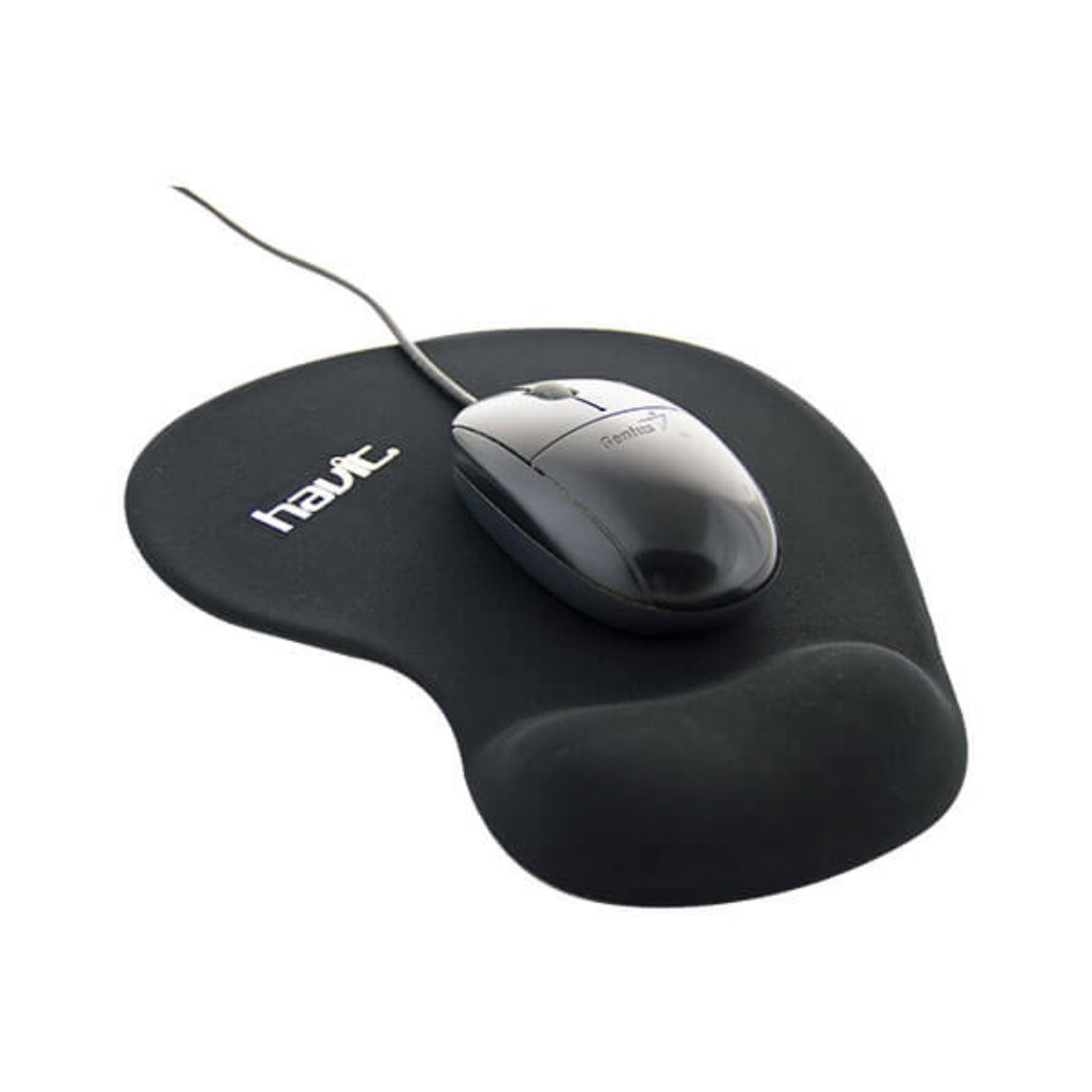 Mouse pad ergonómico Havit con apoyamuñecas de gel, negro