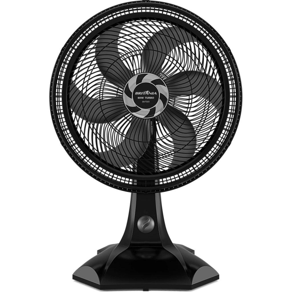 Britânia BVT301 Tischventilator, 30 cm, 6 Flügel, 60 W, Schwarz