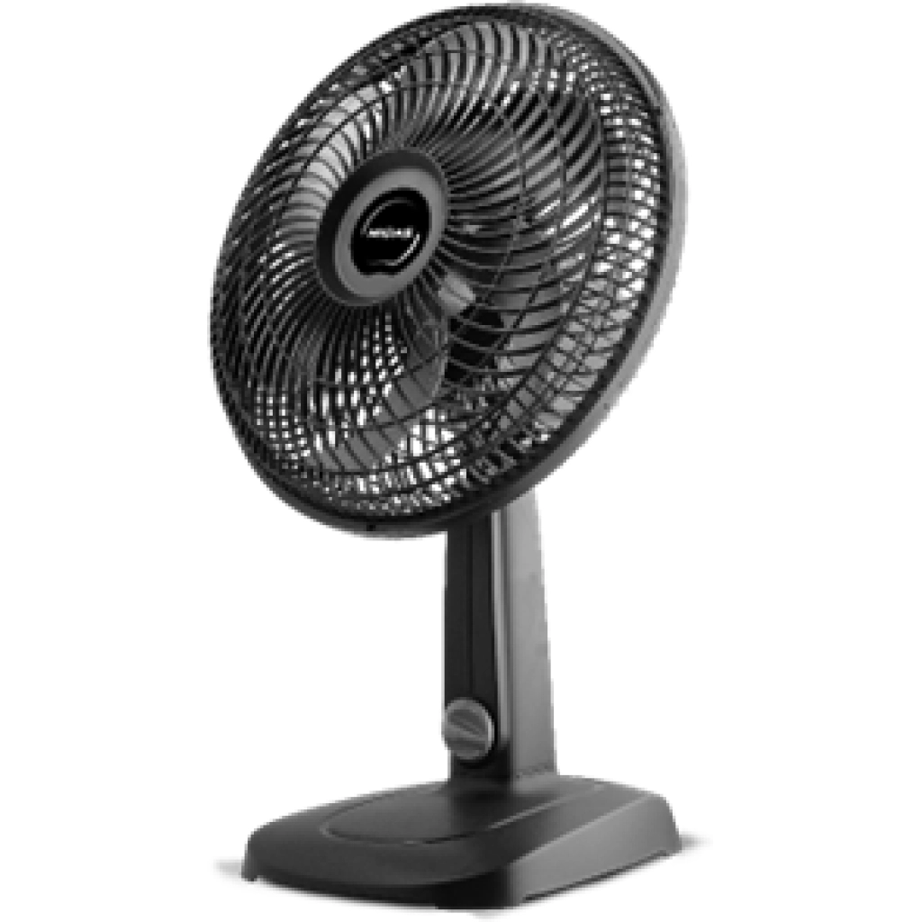 Midas MD-CompactFan Desk Fan, 30 cm (12"), 3 Speeds, Black