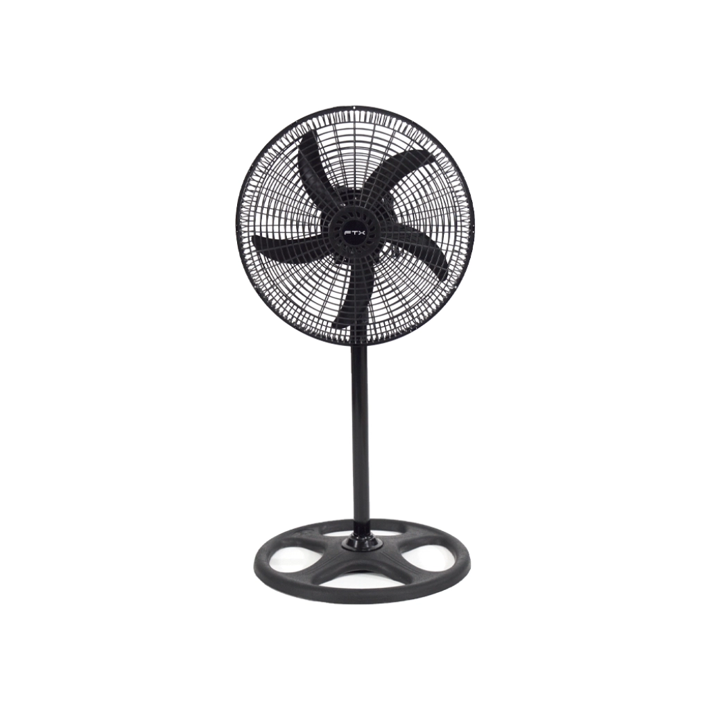 FTX Confort HB-EF-02 Pedestal Fan, 18", 5 Blades, 70 W, Black