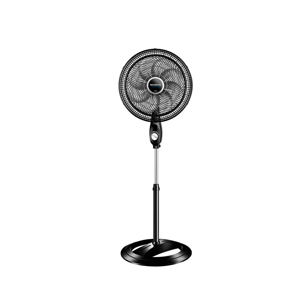 Mondial Super Turbo VTX-40C-8P Pedestal Fan, 40 cm, 8 Blades, 140 W, Black
