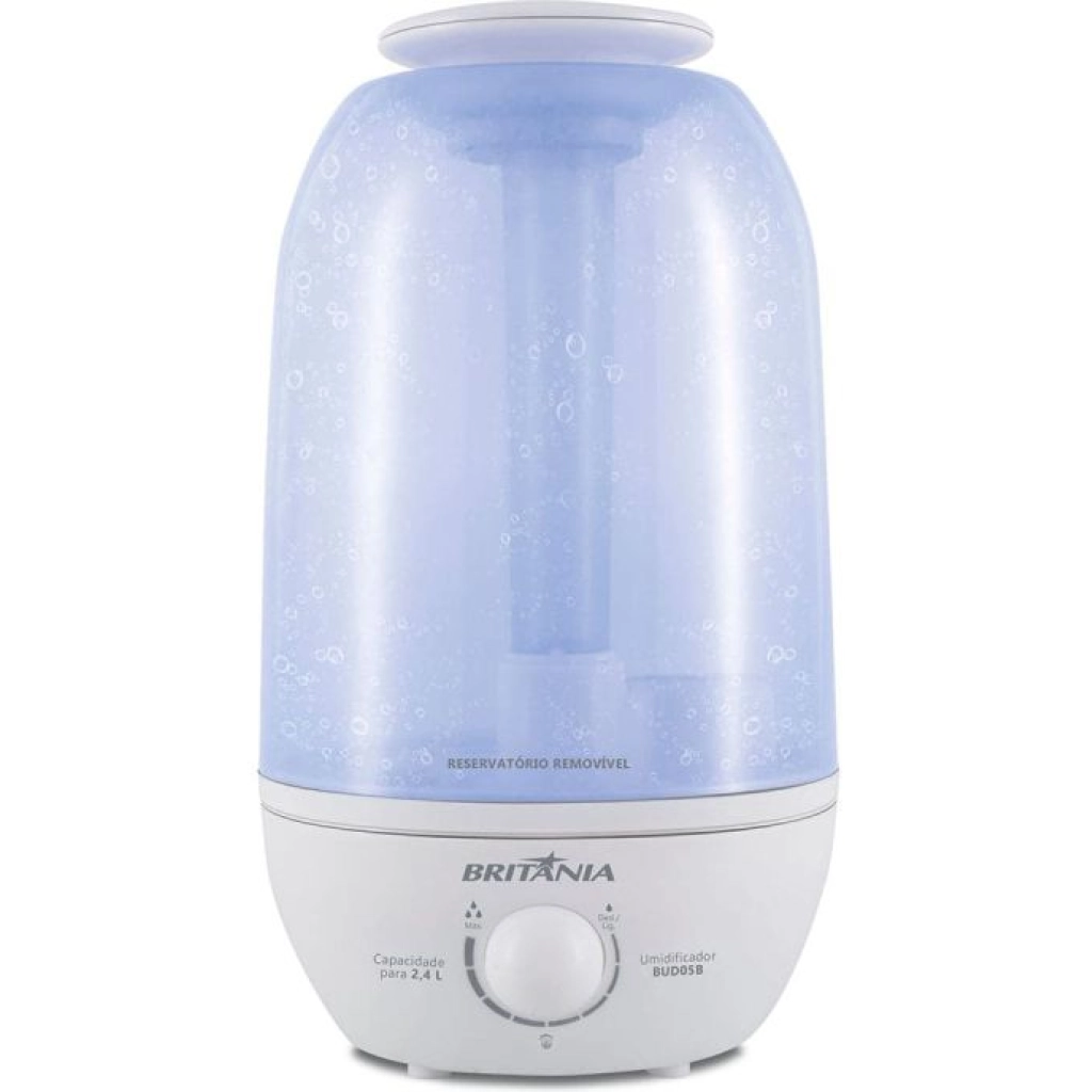 Humidificador ultrasónico Britânia BUD05B, 2,4 L, compacto