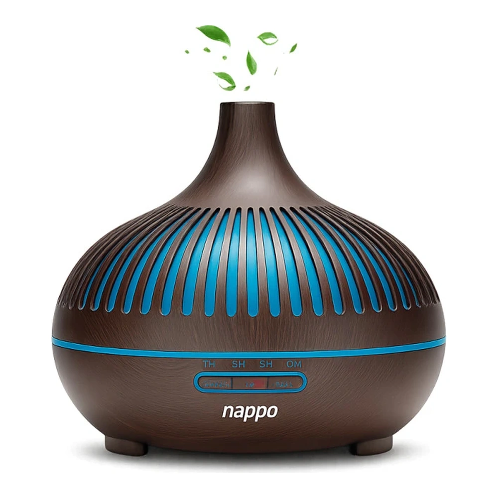 Humidificador y difusor de aromas ultrasónico Nappo NEV-277, 550 ml, LED de 7 colores, control remoto