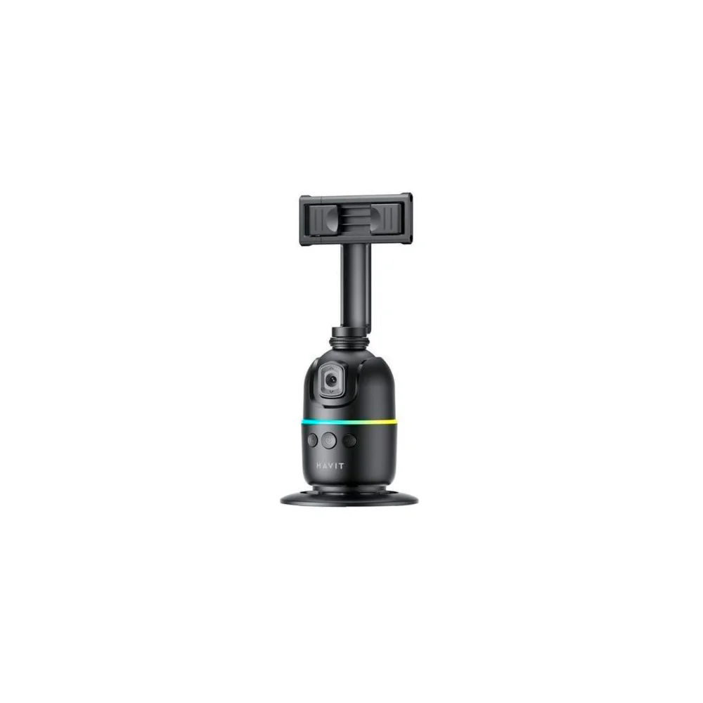 Soporte para celular Havit ST7609 con seguimiento facial automático 360°, negro
