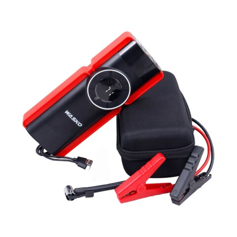 Arrancador de batería Wasko WF77 3 en 1 con compresor y power bank, 10000 mAh, pico de 1000 A