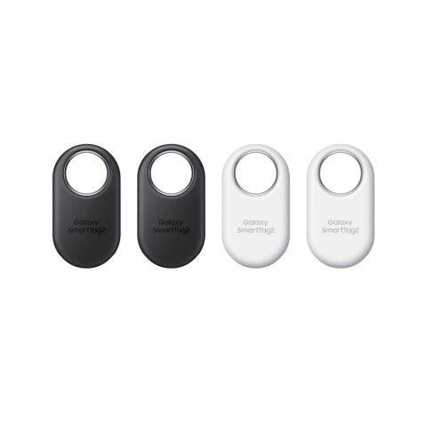 Localizador Bluetooth Samsung Galaxy SmartTag2, pack de 4, 2 negros y 2 blancos (EI-T5600KWEGWW)