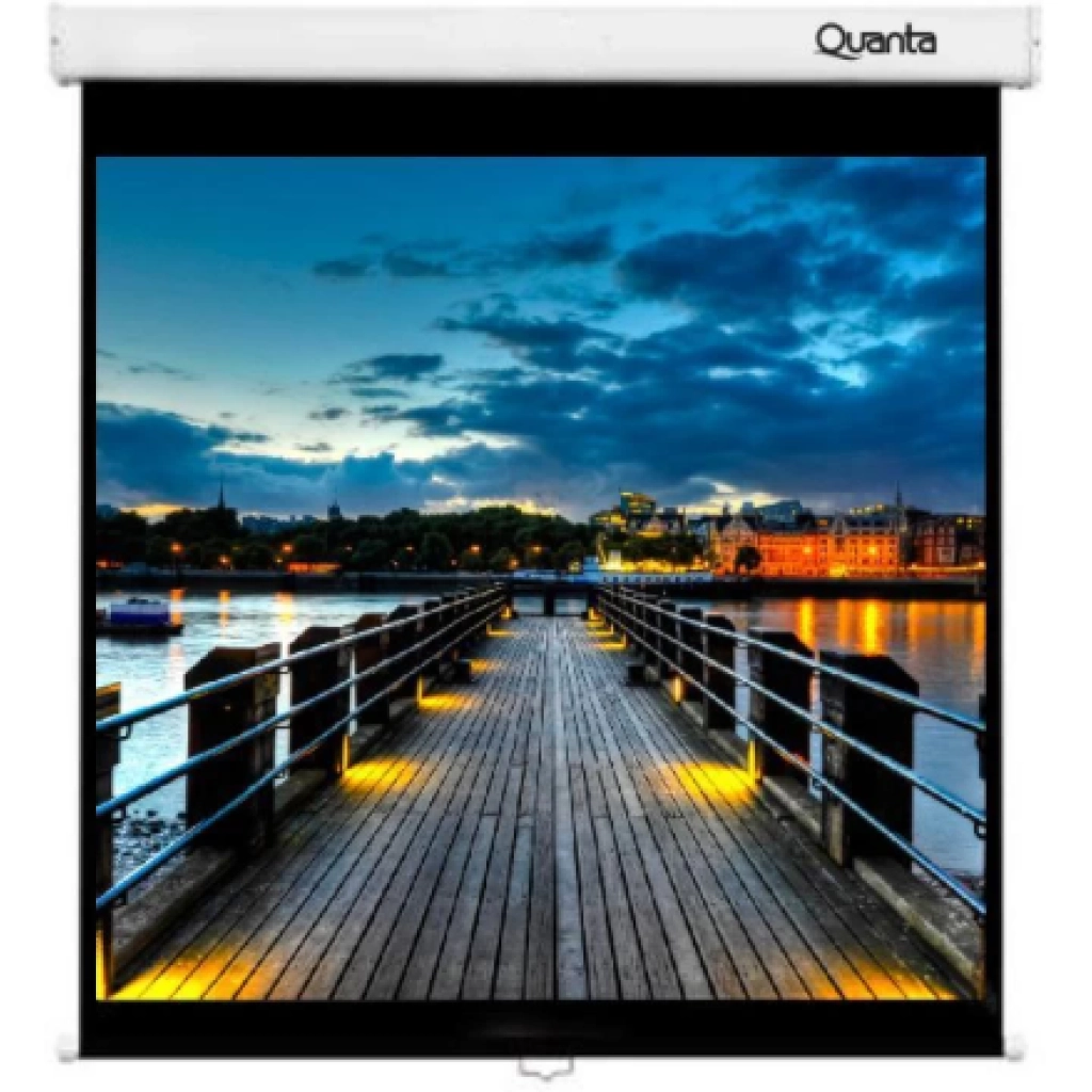 Quanta QTTLM120 120" Manual Pull-Down Projection Screen (240 x 180 cm)