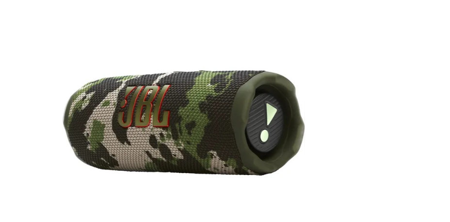 Caixa de som Bluetooth portátil JBL Flip 7, camuflada