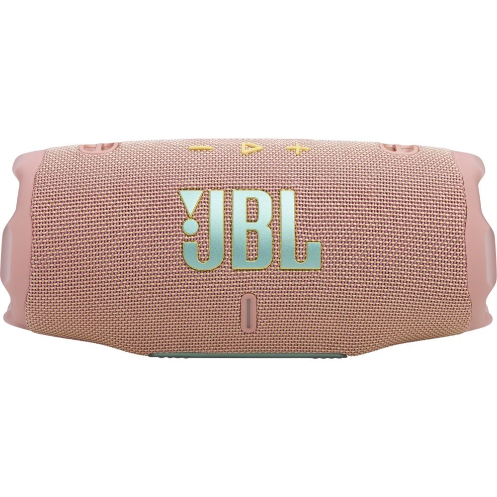 Caixa de som Bluetooth portátil JBL Charge 6 com power bank, rosa