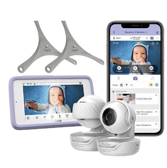 Monitor para bebé Hubble Nursery Pal Deluxe Twin, 5" Full HD, Wi-Fi