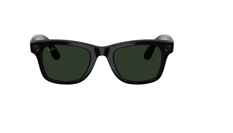 Lentes inteligentes Ray-Ban Meta Wayfarer (RW4012), negro brillante, lentes Transitions verde grafito