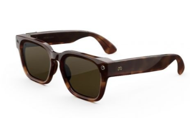 Meta Fury Smart Glasses, Mahogany, Green Lenses